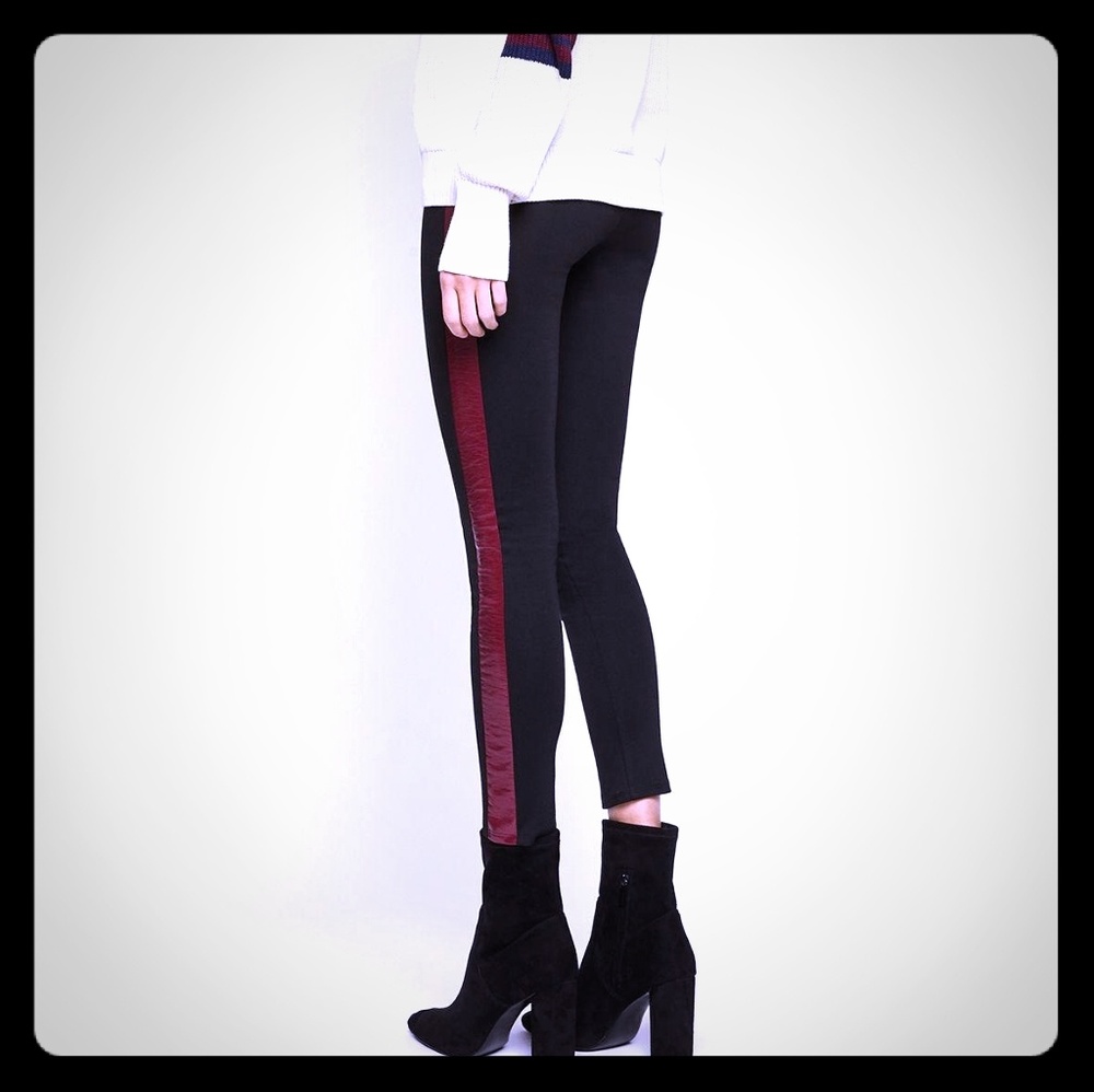 Bcbg faux leather leggings size medium